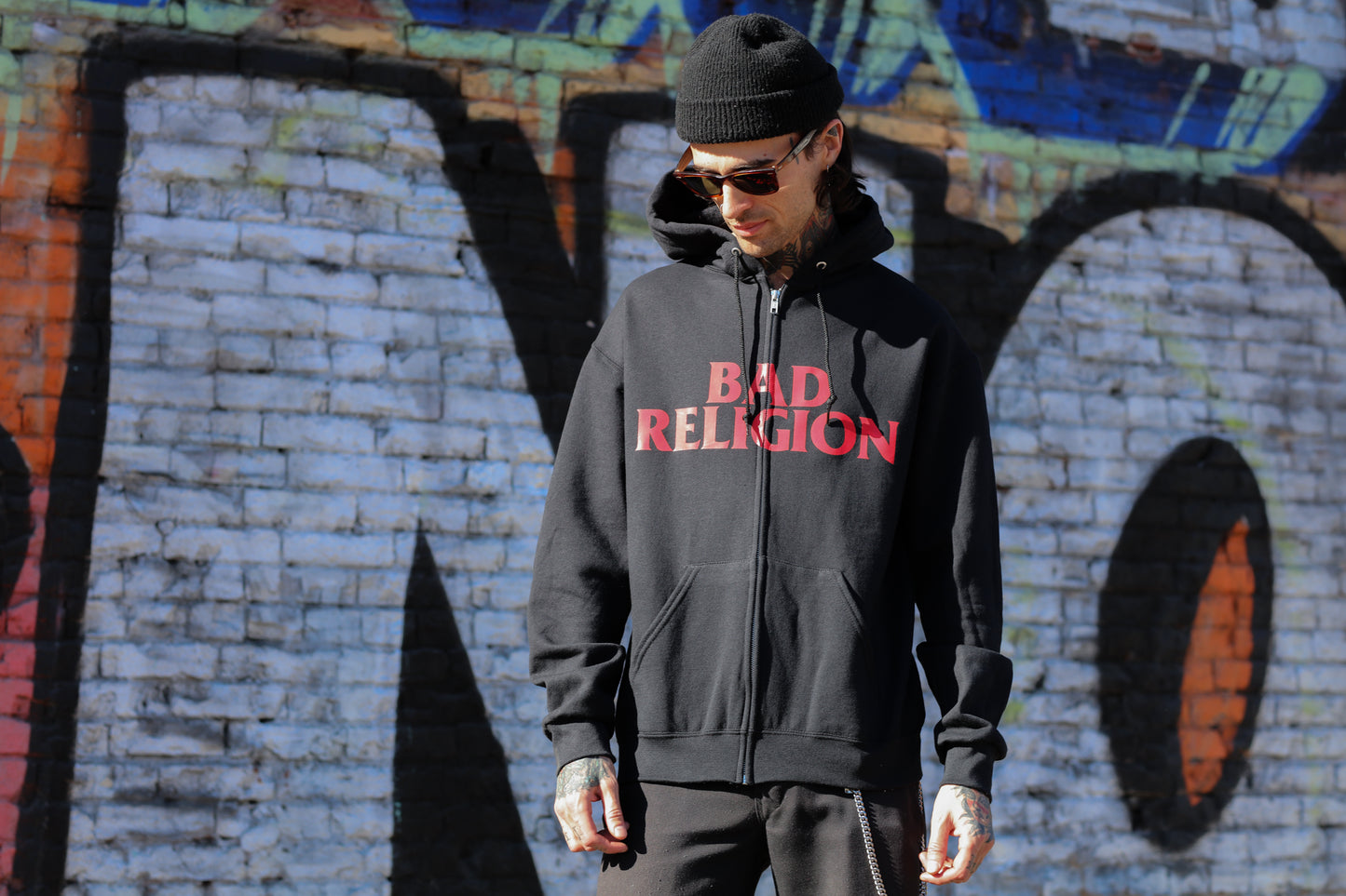 Logo Crossbuster Zip Up Hoodie (Black)