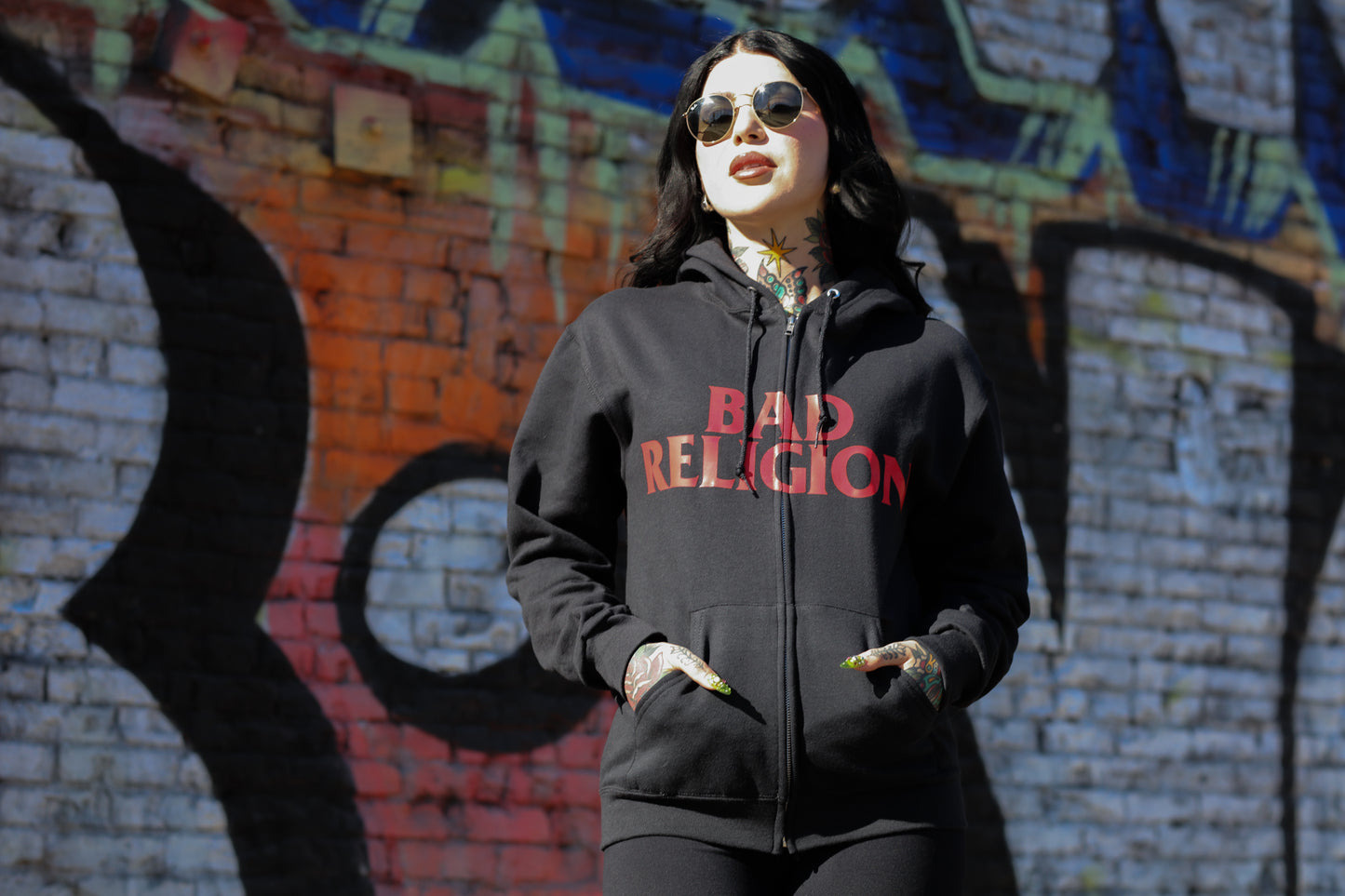 Logo Crossbuster Zip Up Hoodie (Black)
