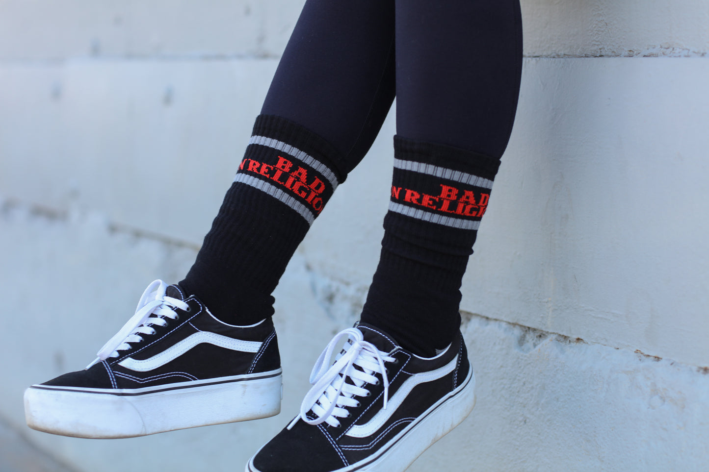 Logo Stripe Socks (Black/Gray)