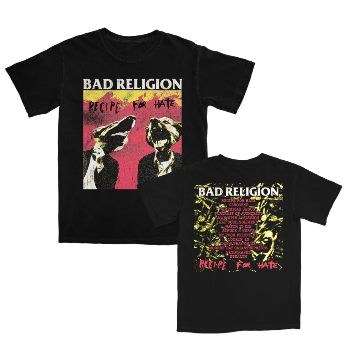 Recipe For Hate Track List T-Shirt (Black) – Bad Religion Store Recipe For Hate Track List T-Shirt (Black) – Bad Religion Store