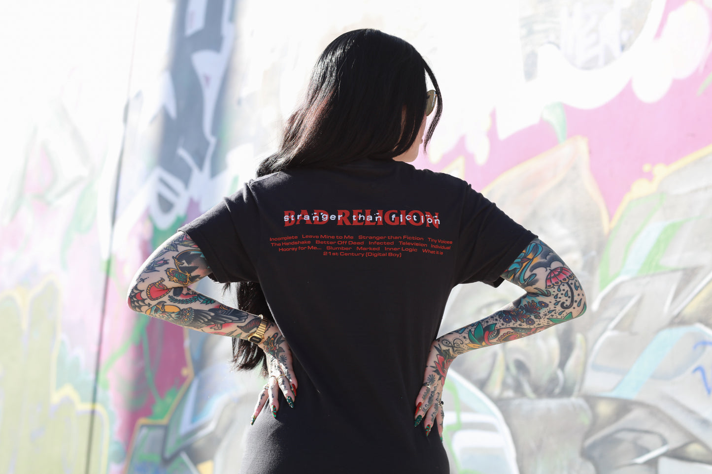 Stranger Than Fiction Collage Track List T-Shirt (Black)