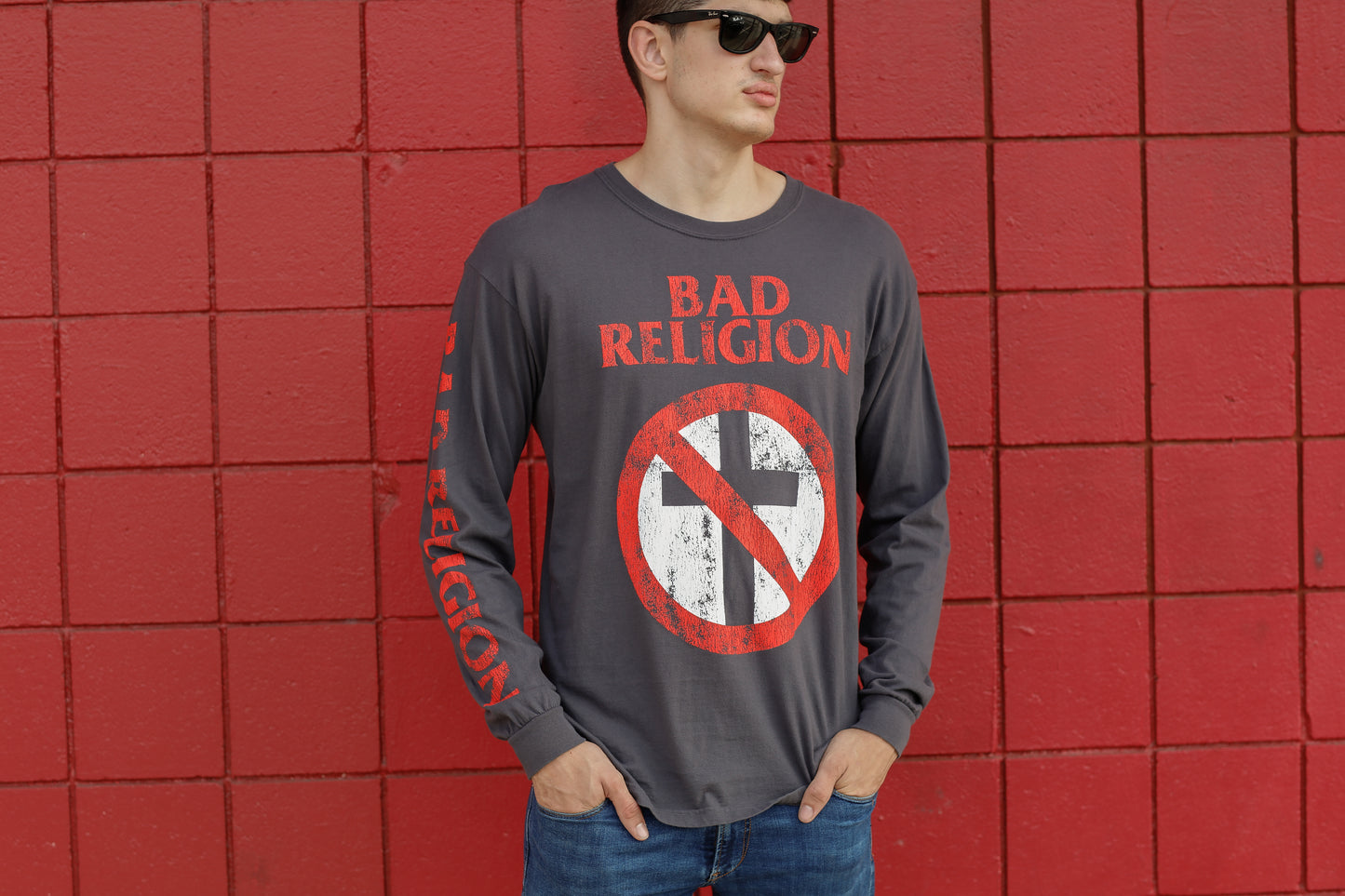 Distressed Crossbuster Long Sleeve (Pepper)