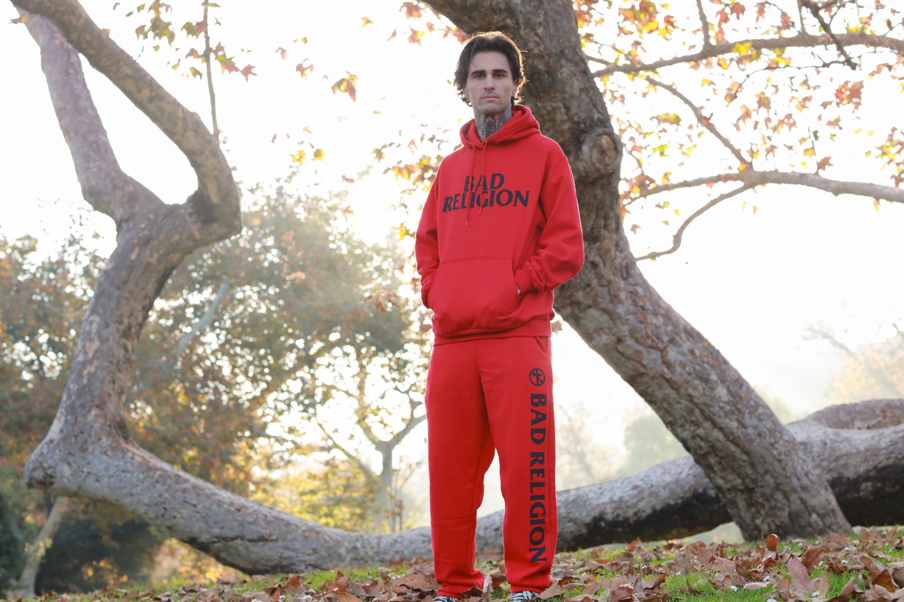 Logo Hoodie & Sweatpants Bundle (Red) – Bad Religion Store