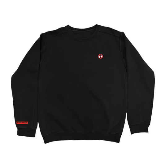 Embroidered Crossbuster Heavyweight Crewneck Sweatshirt (Black)